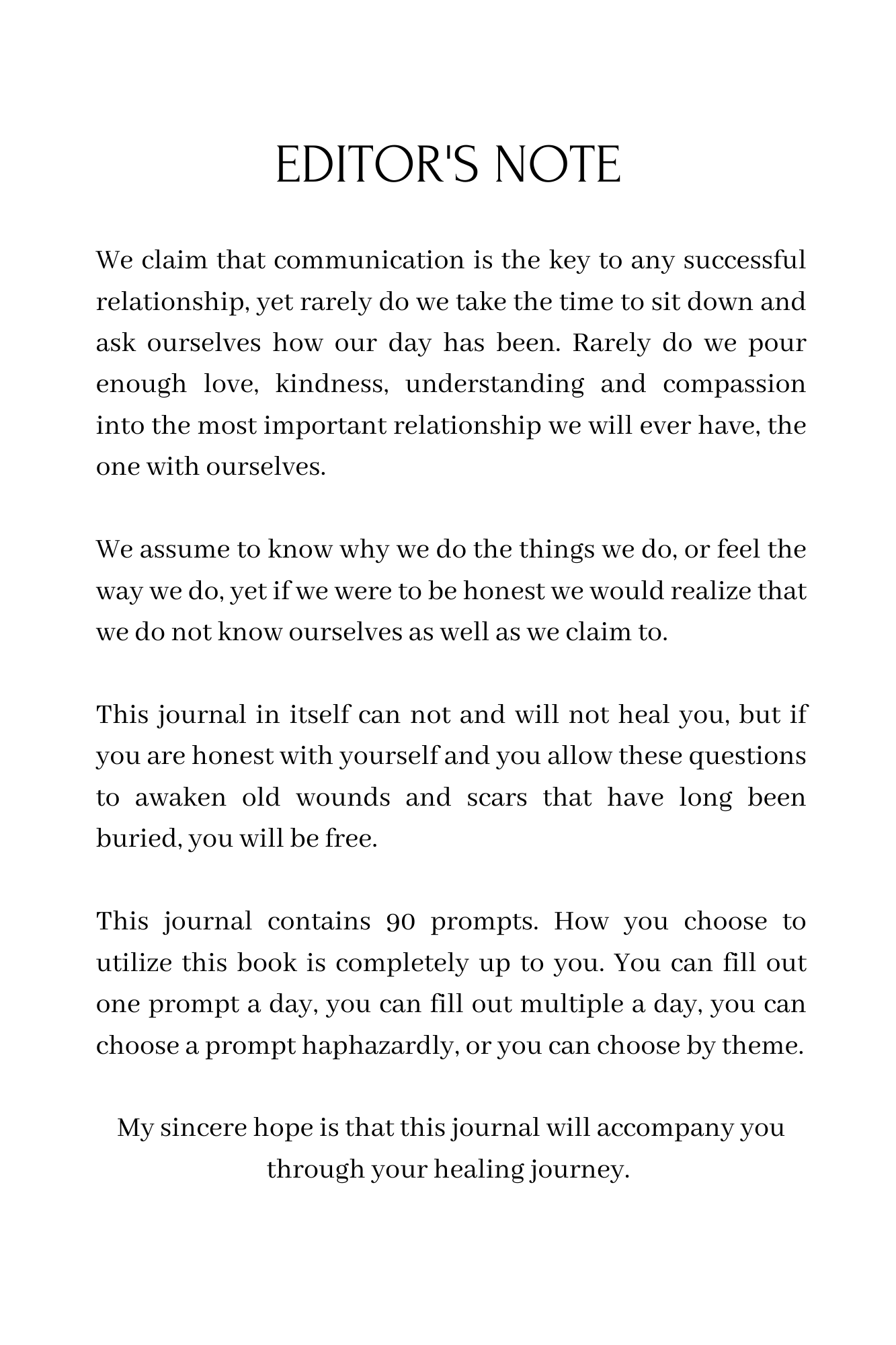 Your Healing Journey : One Day at a Time