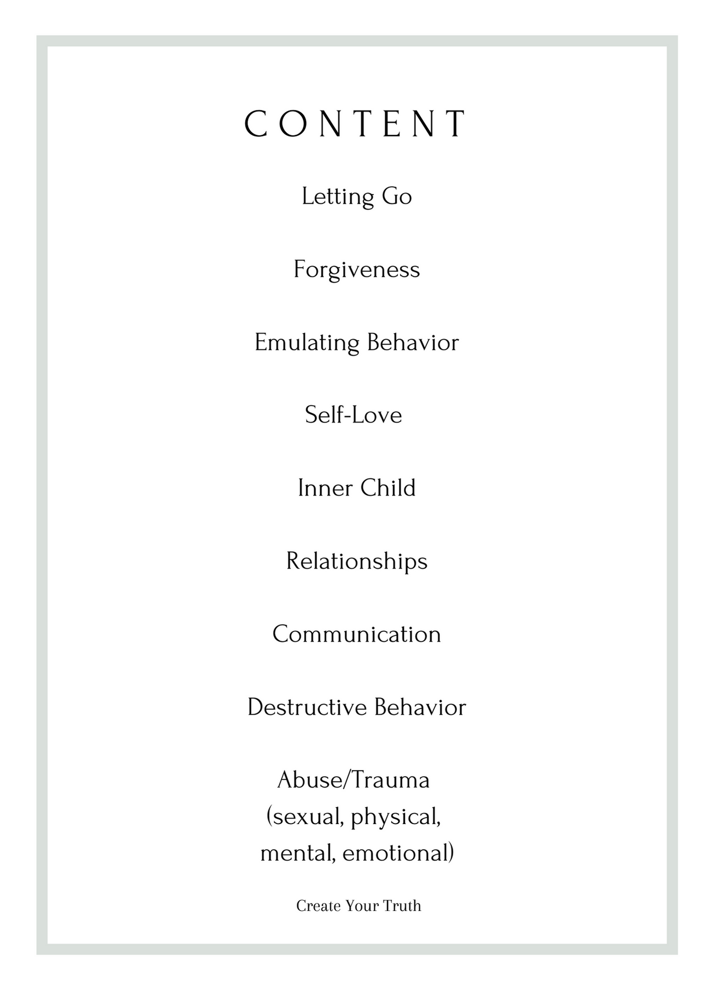 Create Your Truth : Heal Your Inner Child : A Journaling E-book