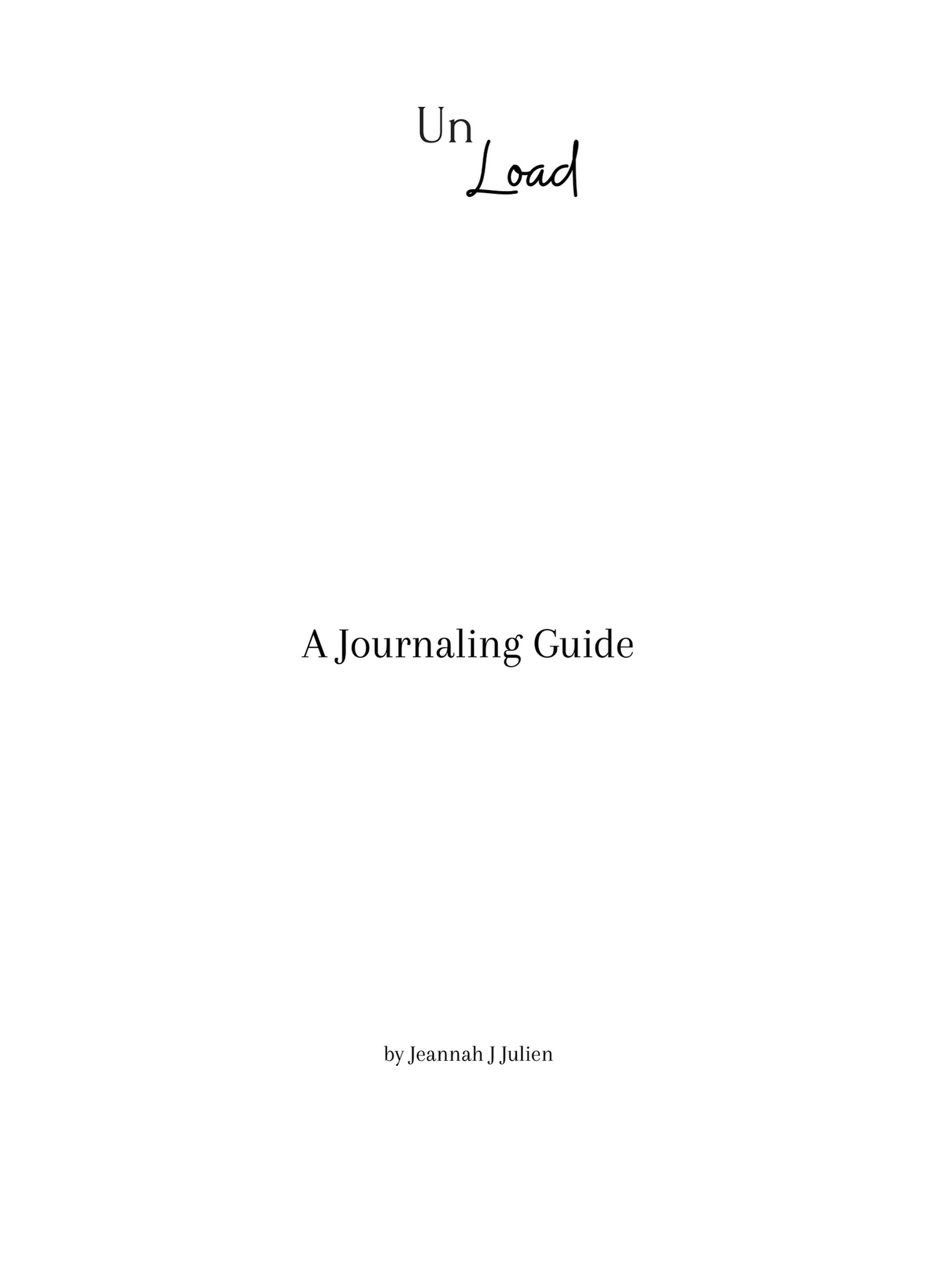 Unload : January Journaling Guide